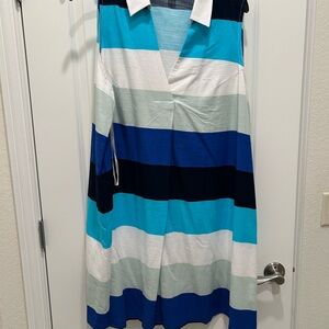 Striped Sleeveless Maxi Dress